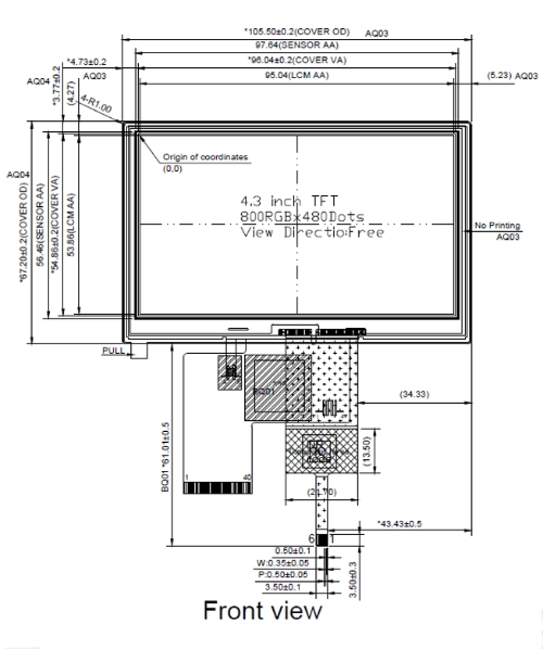 4.3 inch TPM For Ice Cream Machine