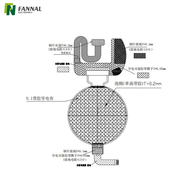 FN0143E001A Round AMOLED Display Top View