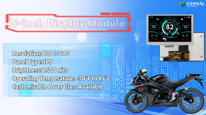 5 inch display Motorcycle Display module