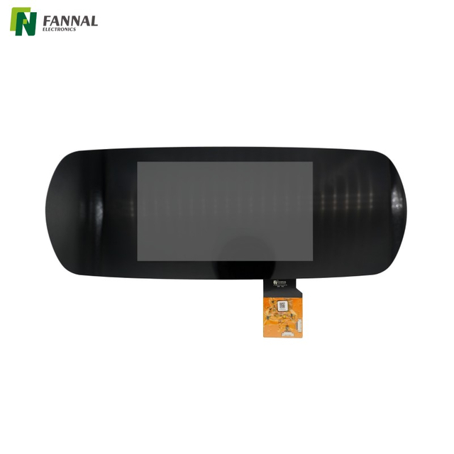 8-Zoll-Breitbild-Touch-Display mit abgerundeten Ecken aus Glas
